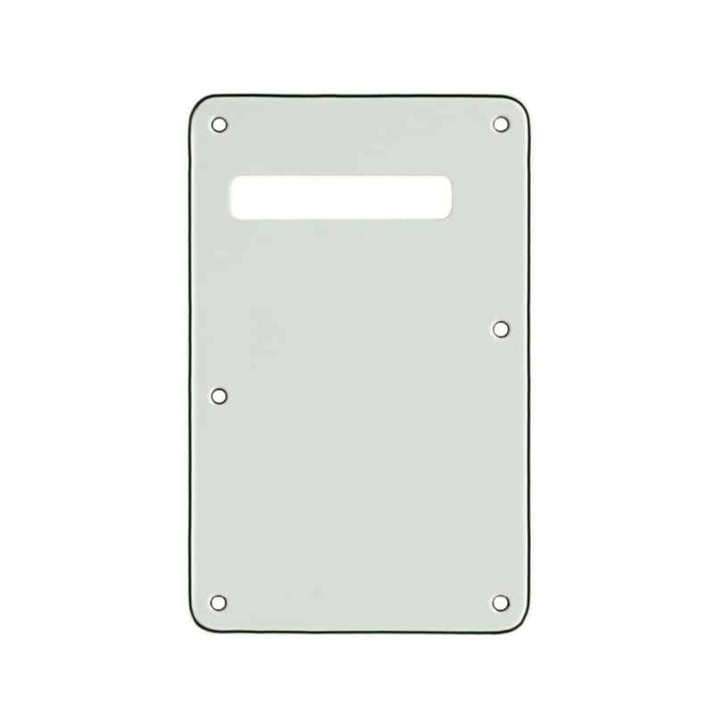 Strat Stratocaster Electric Guitar Back Plate Trem Tremolo cover USA MEX FIT - Parchment image 1