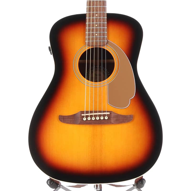 Fender Malibu Player, Walnut Fingerboard, Gold Pickguard, Sunburst (AA4) (08167) image 1