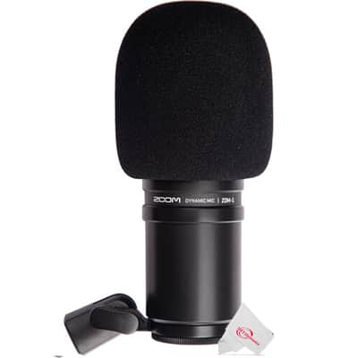 Zoom EXH-6e Dual XLR-1/4" TRS Input Capsule for H6essential Portable Recorder + 2x Zoom ZDM-1 Podcast Mic Pack Accessory Bundle With Microphone, Headphones, Tripod, Windscreen & Cable image 10