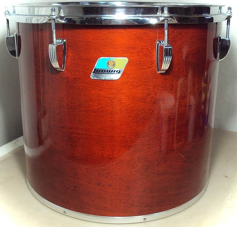 Ludwig 16" x 14" Power Factory Concert Tom Natural Red Mahogany Bild 1