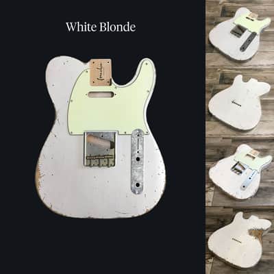 Made to Order - FRANCHIN Mars guitar body Relic Aged 100% Nitro Lacquer (Butterscotch/ Sunburst/ Black/ White/ Blue/ Green/ Yellow/ Red/ Pink/ Burgundy/ Purple/ Gold/ Silver, etc.) Basswood Poplar Telecaster-Tele-T-Style Made in Italy image 8