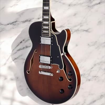 D'Angelico Premier SS Single Cutaway w/ stop-bar tailpiece, Brown Burst w/Gig Bag DAPSSBRBNS image 7