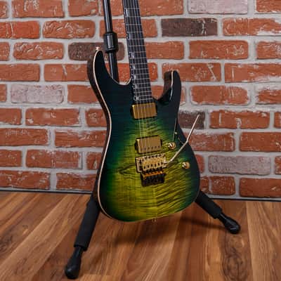 ESP Original Series M-II CTM FM FR Flame Maple Top Turquoise Green Tear Drop 2025 w/OHSC image 3