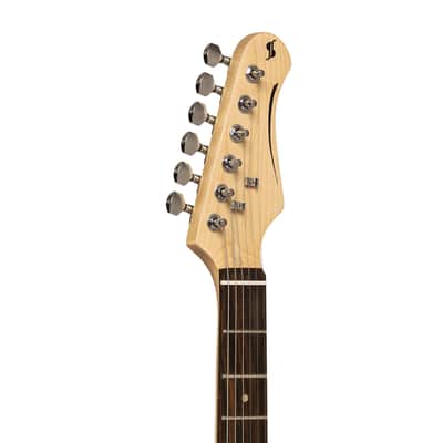 Stagg SES-30 IBM Standard "S" Electric Guitar, Ice Blue Metallic image 4