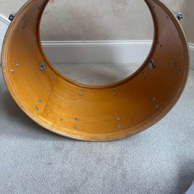 Ludwig Vintage 22” x 14” Bass Drum Shell w Lugs 70s - Black Cortex image 4