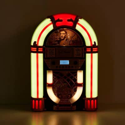 Elvis Presley Mini Jukebox – CD Player, Bluetooth Speaker, FM Radio, USB/SD image 4