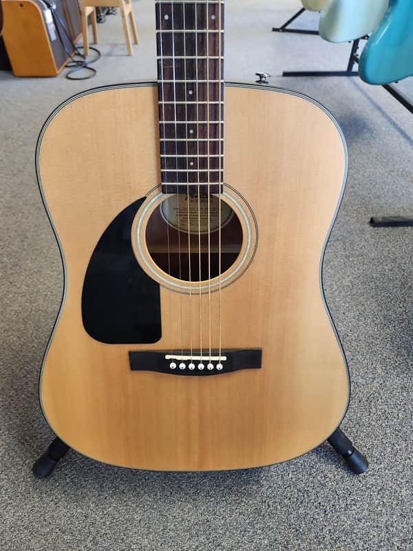 Used Fender CD-100 L/H Left-Handed Acoustic Guitar - Natural w/ Hard Case image 1