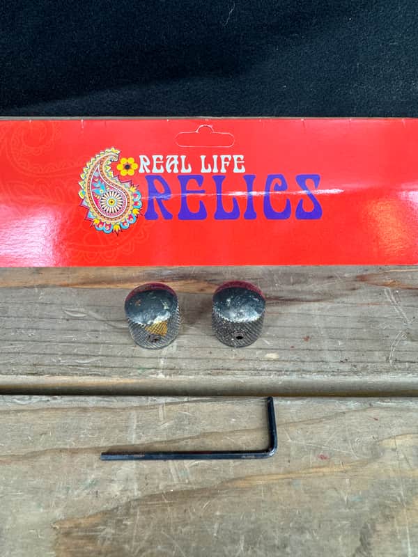 Real Life Relics Aged Nickel Barrel Knobs Set Screw (Set of 2)   [CB9] image 1