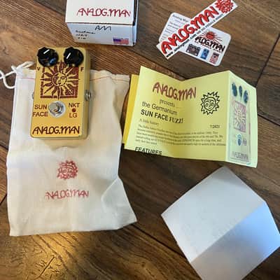Analogman Sun Face Red Dot NKT LG Low Gain Germanium Fuzz 2023 - Present - Gold image 2