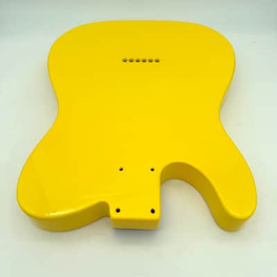 Hoodoo Telecaster Thinline Body ASH Graffiti Yellow htb6558 image 7