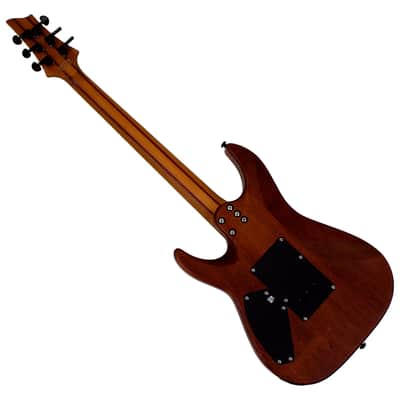 Schecter C-1 Exotic Spalted Maple guitar in Satin Natural Vintage Burst B-Stock 0498 image 5