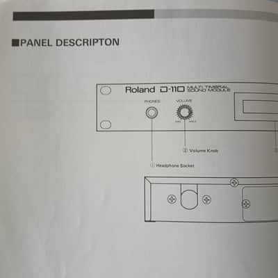 Owner's Manual for Roland D-110 1988 image 3