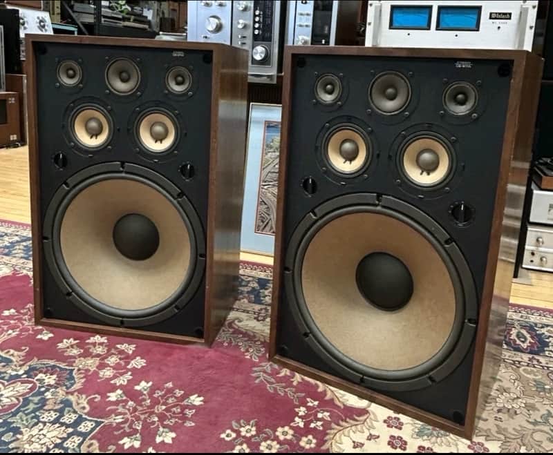 Pioneer CS-911A Kabuki speakers 1975 - premium, rich walnut wood veneer applied over thick high-density particle board image 1