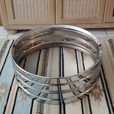 CLEAN! 1960s ROGERS DYNASONIC SNARE SHELL COB with Both BADGES!  CHROME over BRASS One Owner! *LOW SERIAL NUMBER *VINTAGE image 7