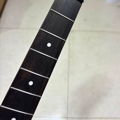 Lock nut Roasted Flame maple 22fret guitar neck Sickle Banana head rosewood Part image 3