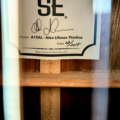 PRS SE Alex Lifeson Signature Thinline 2016 - 2017 - Natural image 5