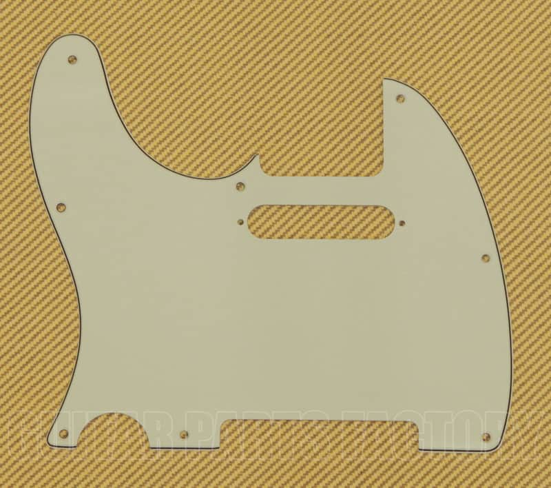 TE-134-L-8PH Lefty Mint 3-Ply Pickguard Telecaster/Tele® 8-Hole w/Pickup Holes image 1