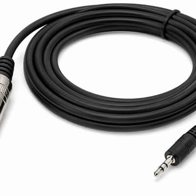 MR DJ CEQS3 3 ft 1/4" TRS (Stereo) Male to 1/8" (3.5mm) TRS Stereo Audio Cable image 1