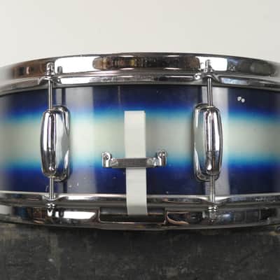 1960s Slingerland 5x14 Blue & Silver Duco Hollywood Ace Snare Drum image 4