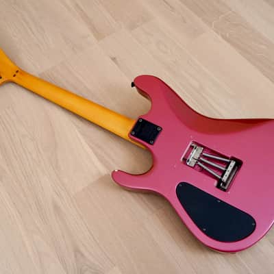 1980s Kramer Nightswan Vintage Electric Guitar Metallic Pink, Vivian Campbell, ESP image 12