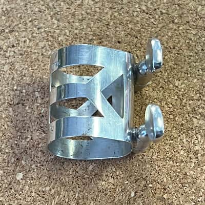 Vintage Selmer ‘404’ metal tenor saxophone ligature and mouthpiece cap set image 7