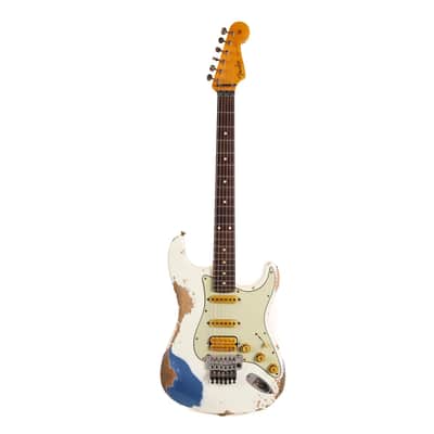 Fender Custom Shop White Lightning Stratocaster HSS Olympic White over Lake Placid Blue 2020 image 3