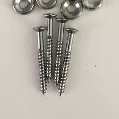 Luthier Parts Neck Screw Ferrules Aged Chrome 2022 Relic image 2