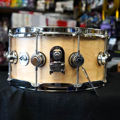DW USA Collectors Series 6.5x14" Pure Maple SSC Shell With Ring's Snare Drum - Natural Satin Oil w/ Chrome Hardware | DRX26514SSC image 2