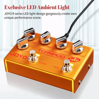 JOYO R-21 TORNADO Dual Channel Overdrive + Boost 4 Guitar or Bass Pedal Independent Foot-switch image 9