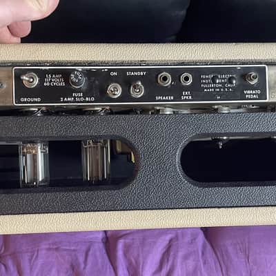 Fender Tremolux 2-Channel 35-Watt Head, 1964 Blonde Black Panel image 10