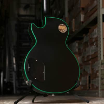 Gibson Les Paul Custom - Solid Body Electric Guitar Satin Black Green Widow image 6