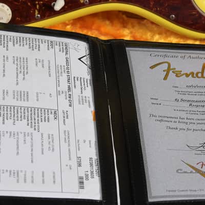 Fender Custom Shop Stratocaster 1963 Heavy Relic Graffity Yellow Tortoise Pickguard image 3