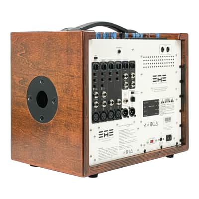Elite Acoustics EAE D6-58 120W Open Box Acoustic Amplifier with LFP Battery and Bluetooth - Wood image 5