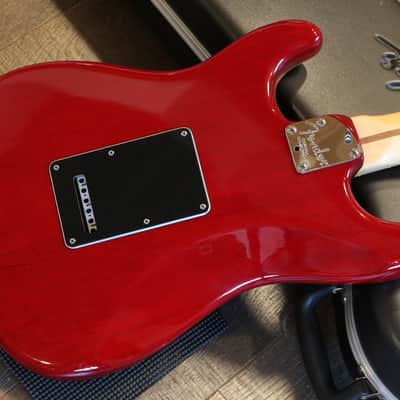2005 Fender American Deluxe HSS w/ Rosewood FB Stratocaster Electric Guitar Red w/ Black HS + OHSC image 12