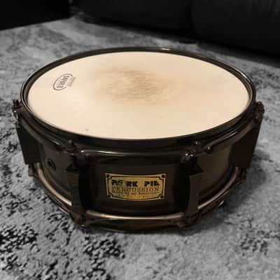 Pork Pie 5x12 inch Maple Snare in Transparent Black Finish & Black Chrome Hardware (2004) image 3
