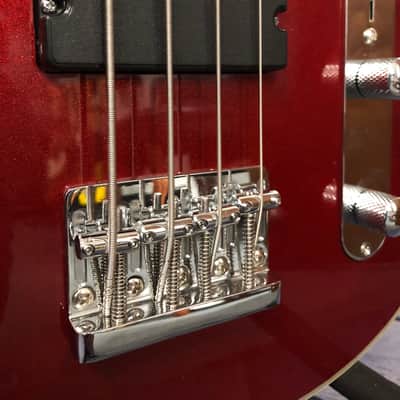 Custom Build - Birdsong Designed T Bass - Short Scale - Candy Apple Red image 4