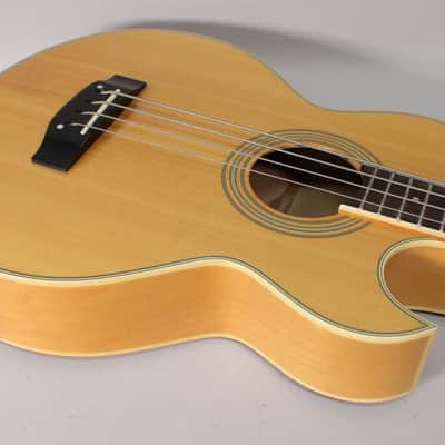 Washburn Vantage VB30CE Acoustic-Electric Cutaway Bass Natural w/OHSC image 9