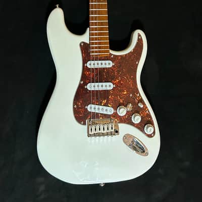 White Stratocaster With Dark Roasted Maple Neck - Seymour Duncan Pickups, Phase Reverse and Blender Mod image 3