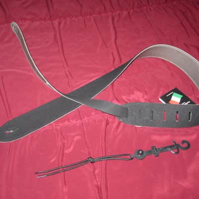 new with tags very near A+ Perri’s Leathers Ltd BM2-NKL 2" Soft Italian Premium Leather Nickel (light gray) / Suede Black Guitar Strap - main side is Nickel Leather / other side is Black Suede (can be reversed) - adjustable length of 35" to about 50" image 17