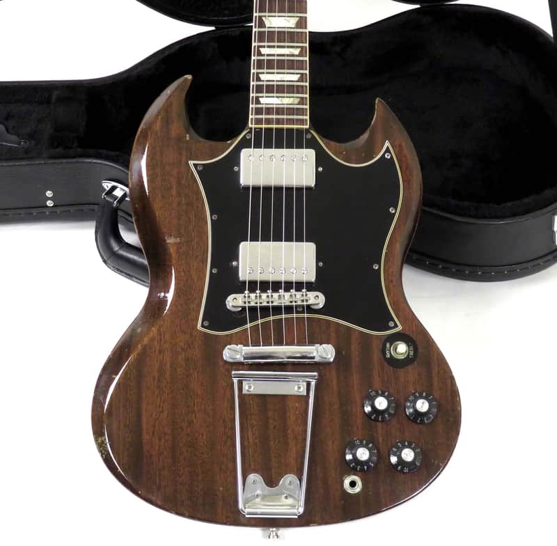 1971 Gibson SG Standard - Walnut Finish - Stop Tail Angus Young Vibe - Large Pickguard image 1