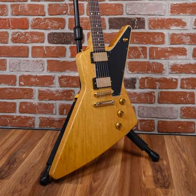Gibson Custom Shop ‘58 Korina Explorer Black Guard Reissue Natural 2022 w/OHSC image 3