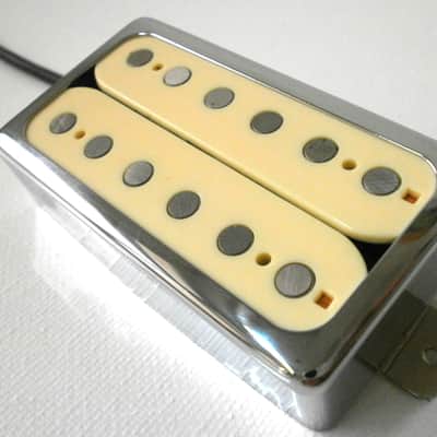 HYBRID Humbucker NECK 7kOhm PAF Pickup Alnico V Rods CREAM Double Slug Fender Tone Gibson Size Q Pickups Custom Shop image 3