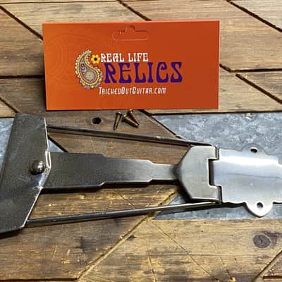 Real Life Relics Aged Nickel Archtop Deluxe Tailpiece    [BB6] image 3
