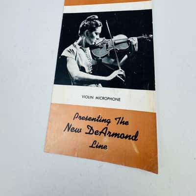 Rowe DeArmond Violin Microphone Mini-Brochure – Original Foldout Mid-'50s image 1