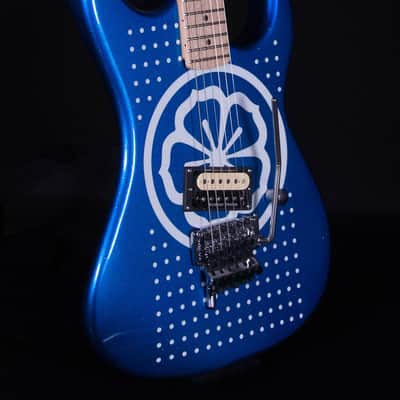 Kramer Baretta, Custom Graphics, 'White Lotus',  White Lotus Candy Blue image 4