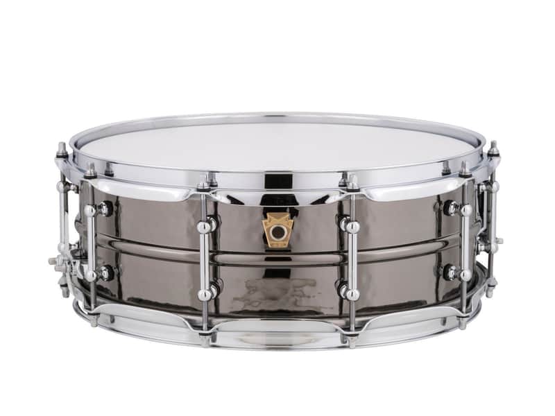 Ludwig LB416KT Hammered Black Beauty 5x14" Brass Snare Drum with Tube Lugs image 1