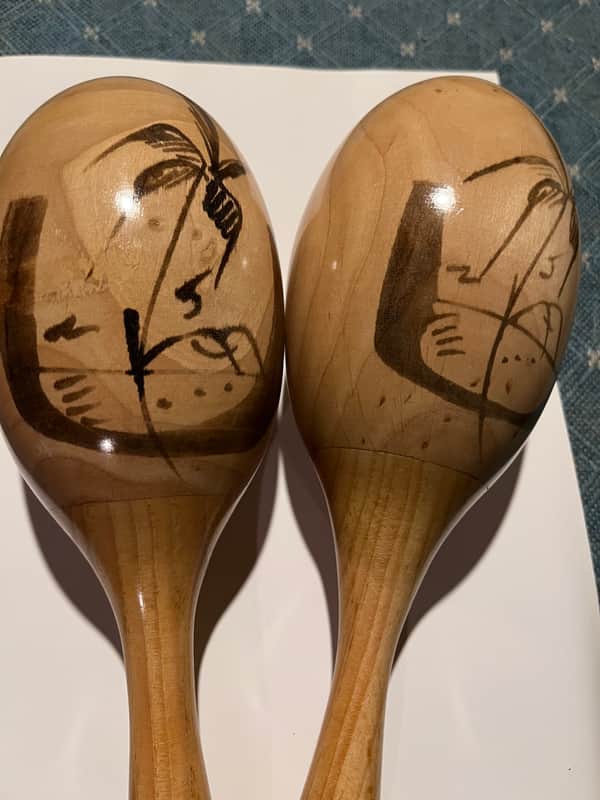 Wood Maracas 2010s - Brand New image 1