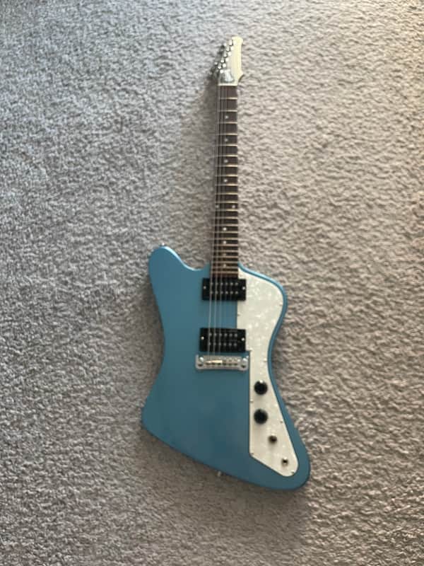 Gibson USA Firebird Zero S Series 2017 HH Pelham Blue Rosewood Fretboard Guitar image 1
