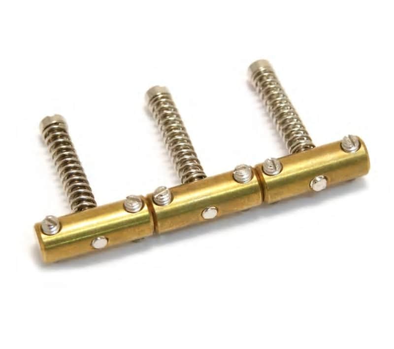099-0843-000 Genuine Fender Brass Saddles for Vintage Telecaster '50s & Esquire image 1