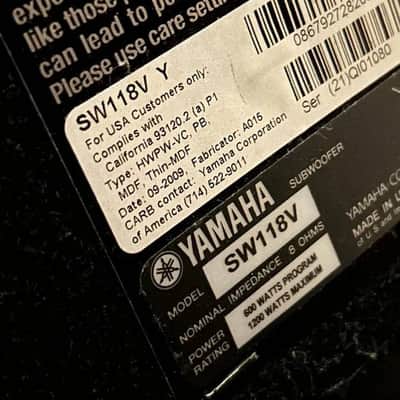 Yamaha S115V PA Speakers & SW118V Subwoofer image 3